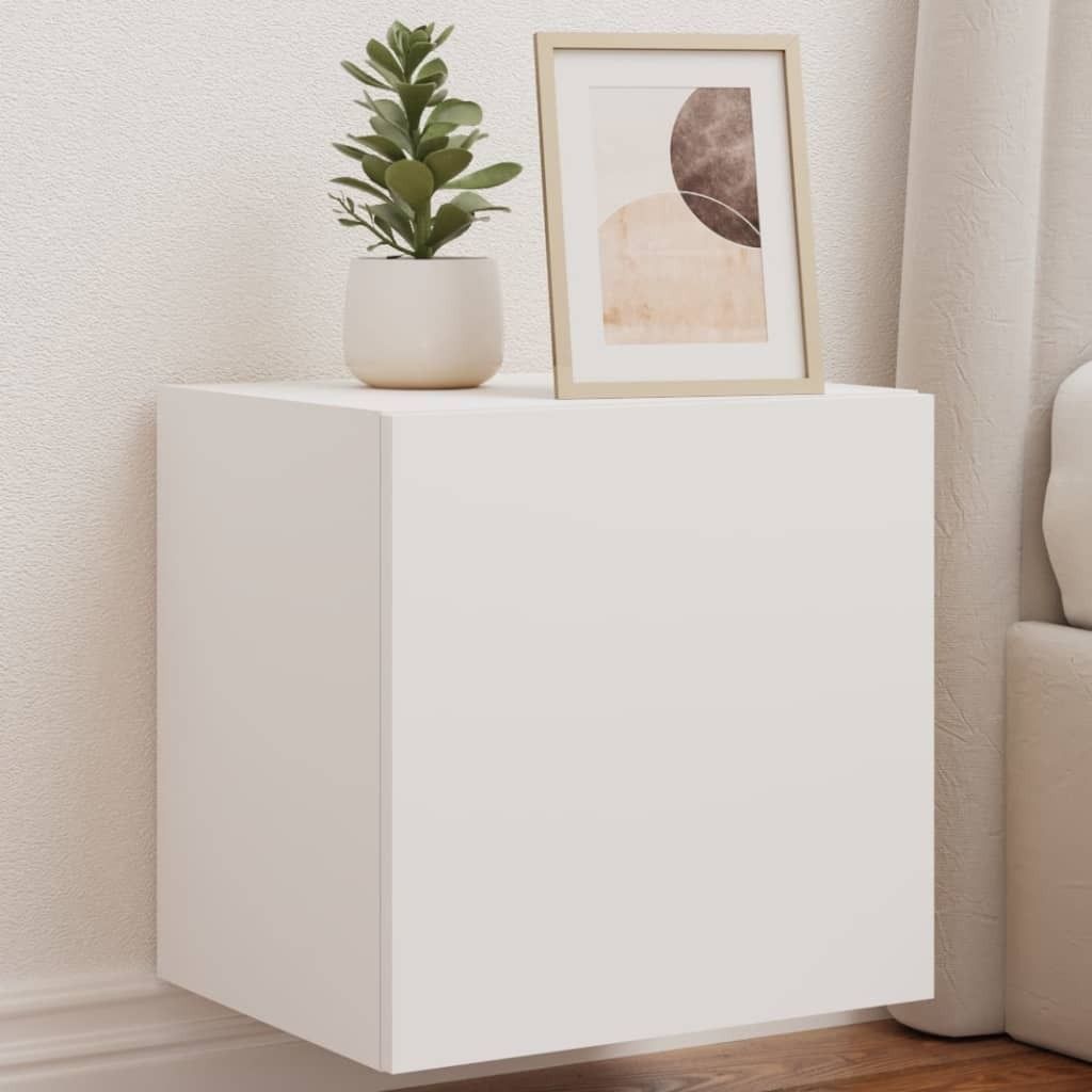 Maison Exclusive - TV-Wandschränke mit LED-Leuchten 2 Stk. Weiß 40,5x35x40 cm