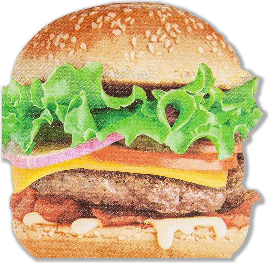 Gestanzte Servietten 32x31cm - Big Burger