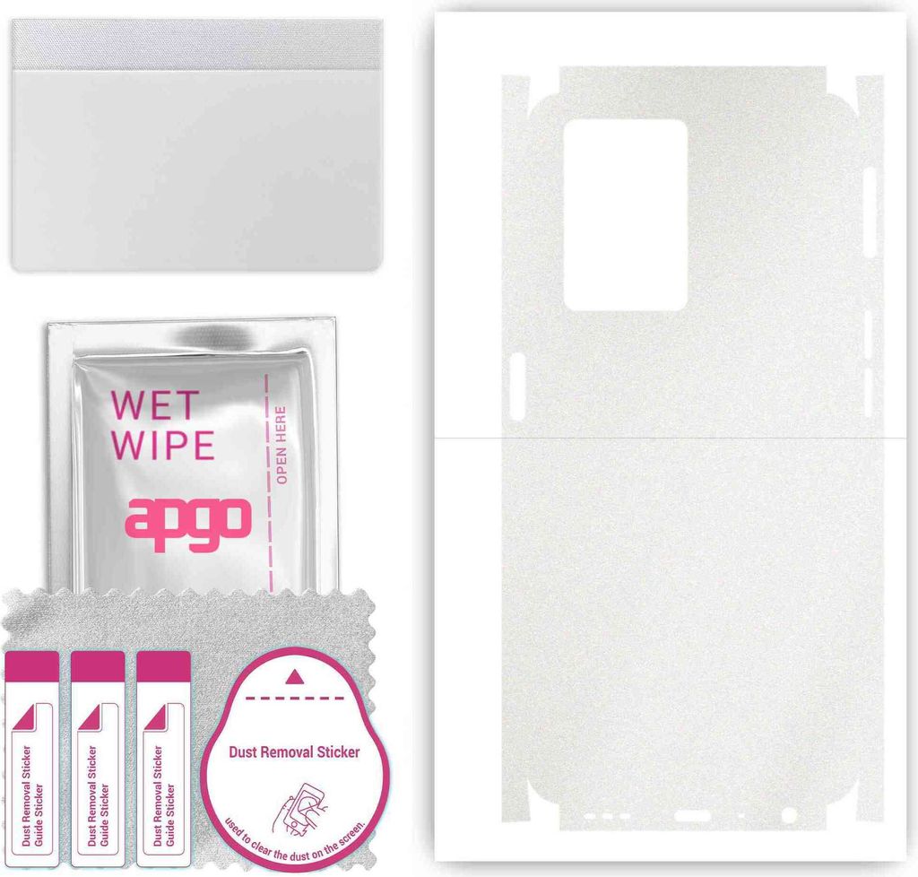apgo Rückseite + Seiten Schutzfolie, Skin, kompatibel mit Oppo A77 4G, Hinten Displayschutzfolie aus Vinylfolie, kratzfest, einfache Montage - Mat...