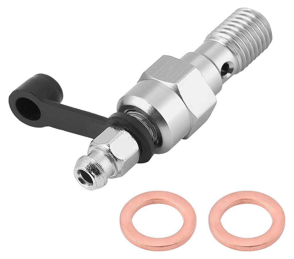 M10x1.25mm Motorradbremsbrems -Masterzylinder -Bremsblutschraube Nippel Banjo Bolzenstaubkappe Silber