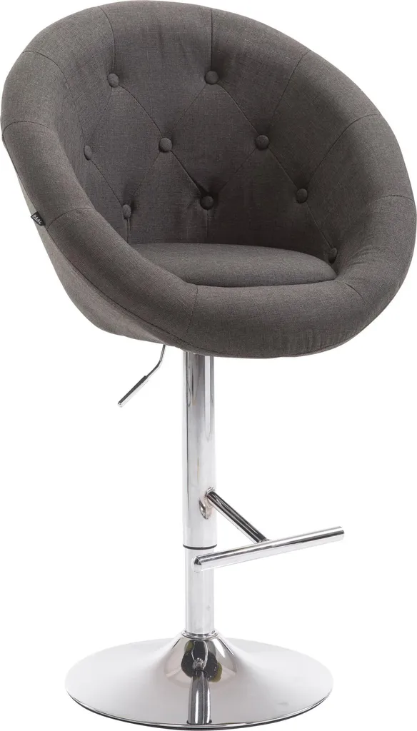 Sgabello Cucina CLP London V2 Tessuto Tortora - Comodo e Antimacchia