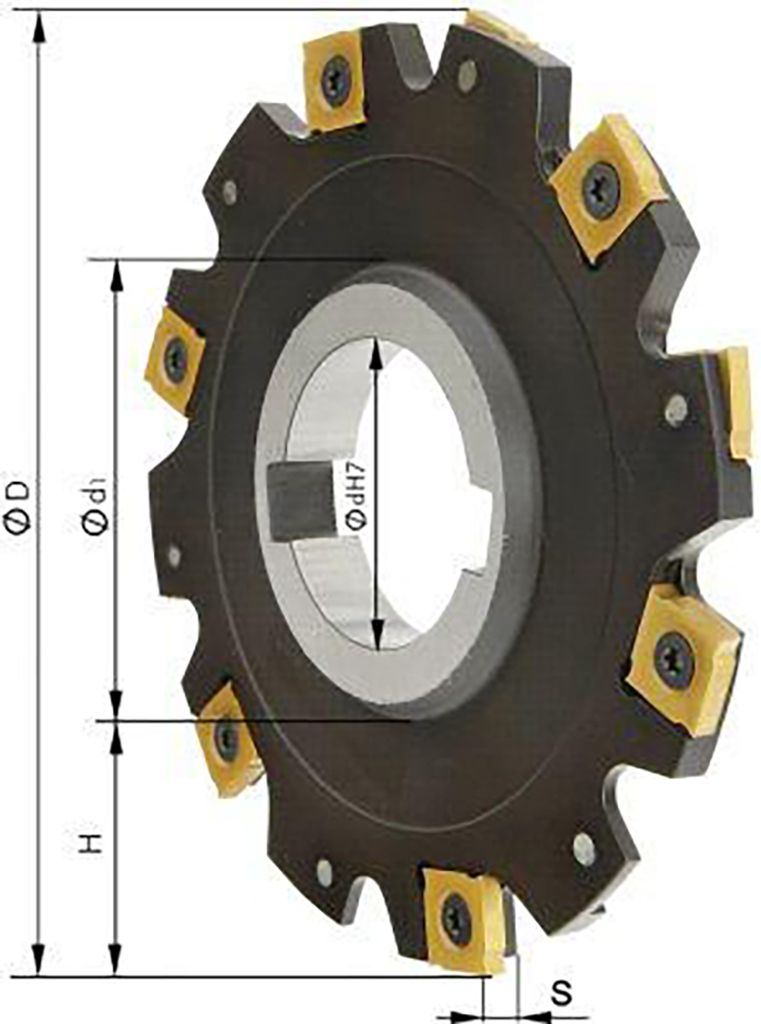 Scheibenfräser o.Bd. D 80 x 6 mm Z 8