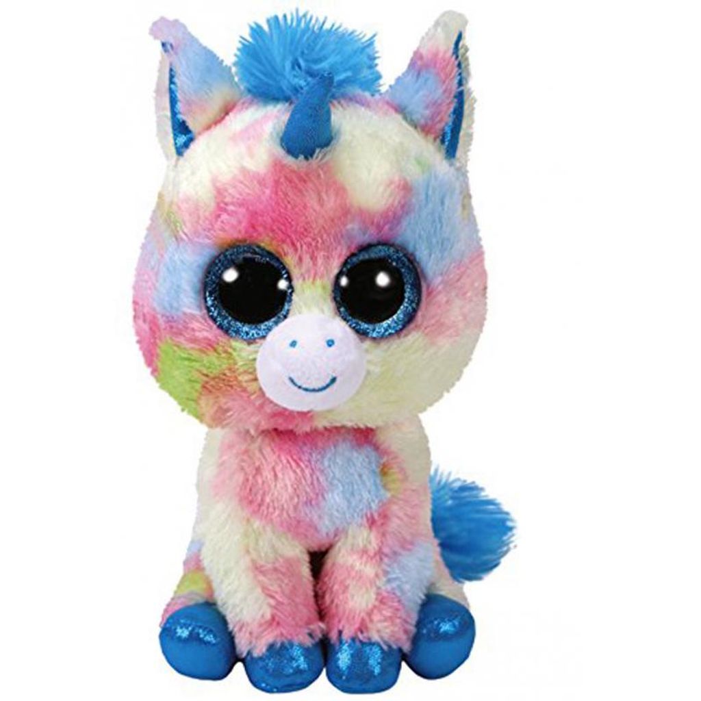 Ty Plüsch - Beanie Boos Med - Blitz, Einhorn blau/bunt