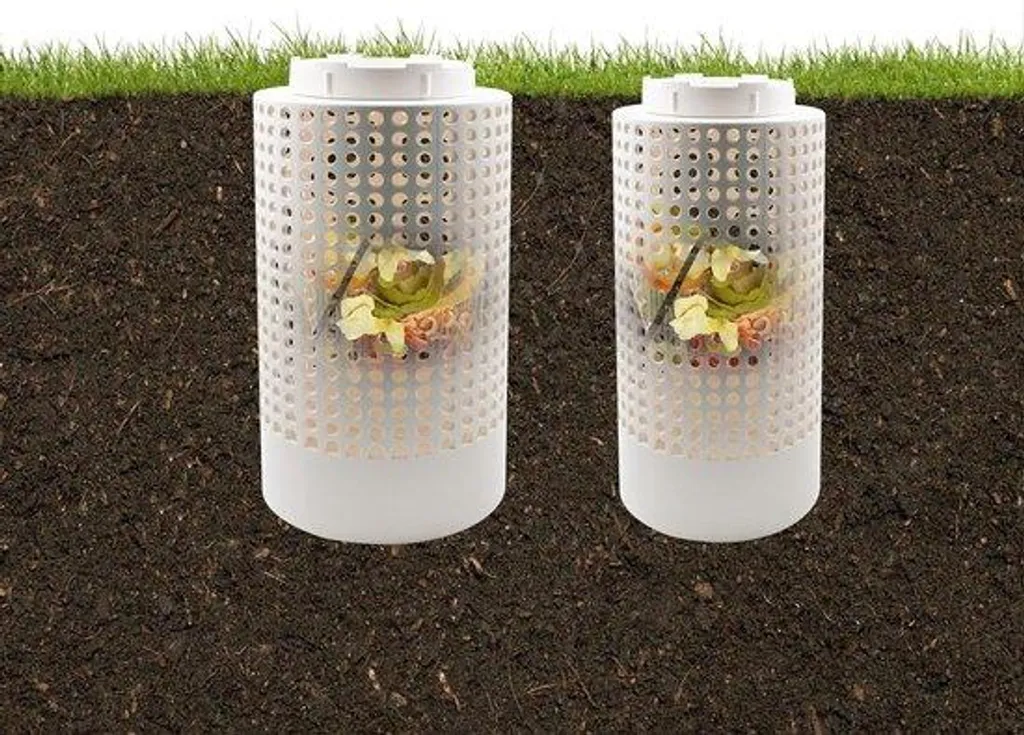 Bac à compost à vers pour potager bio - Lot de 2 composteurs de terre