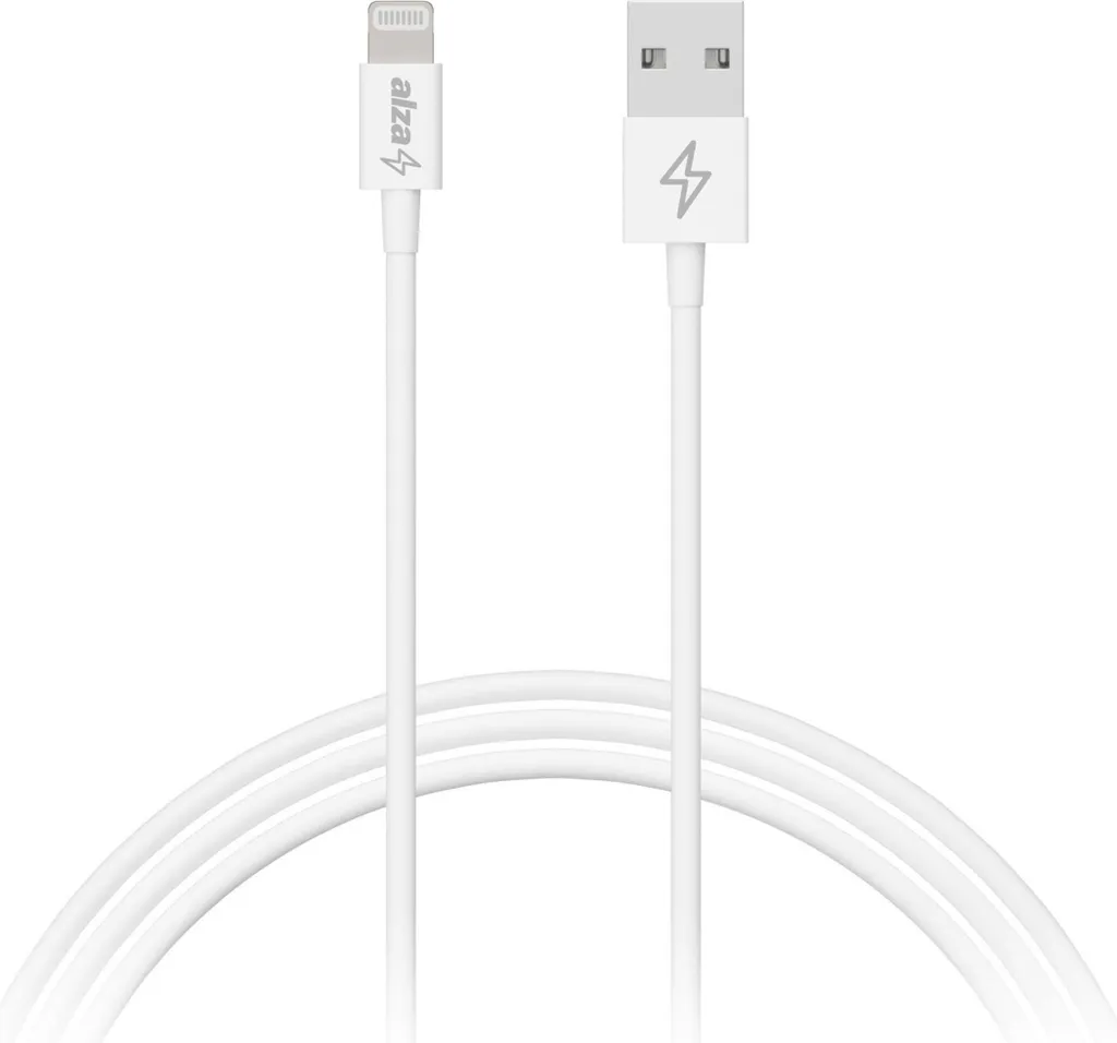 AlzaPower Core Câble USB-A vers Lightning MFi C189 - 2m Blanc Robuste - 3