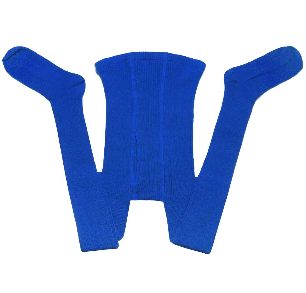 Herrenstrumpfhosen aus Baumwolle Rippe Royalblau Größe Produktbild 