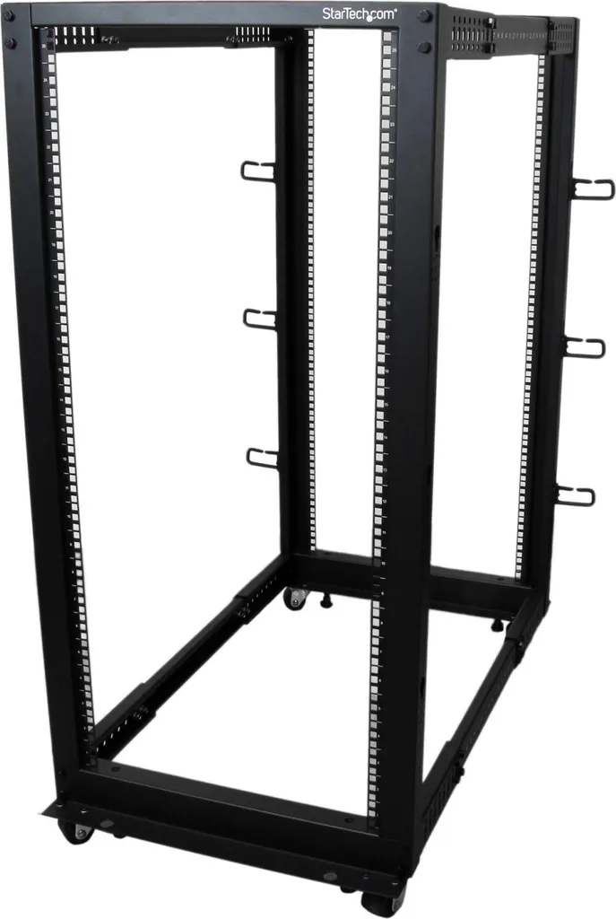 Rack Serveur 25U StarTech.com 4 Montants à Cadre Ouvert Réglable 4LB25U