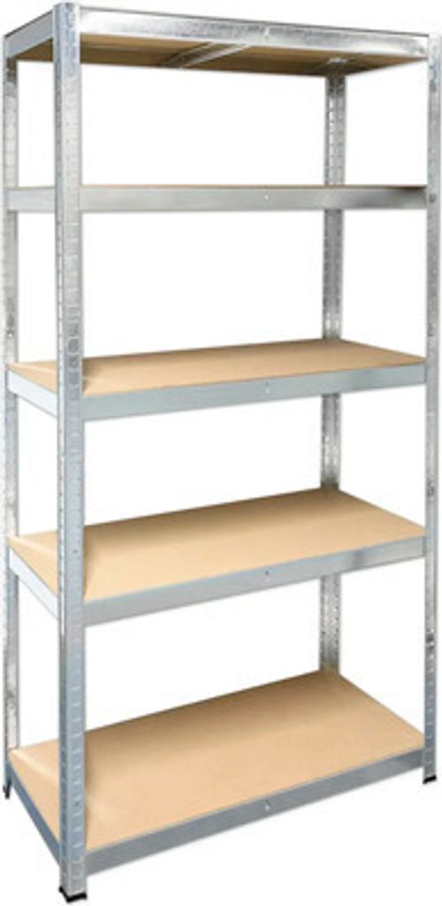 Schwerlastregal Schulte verzinkt 180x90x40 cm Stecksystem 5 Holzböden Tragkraft 875 kg