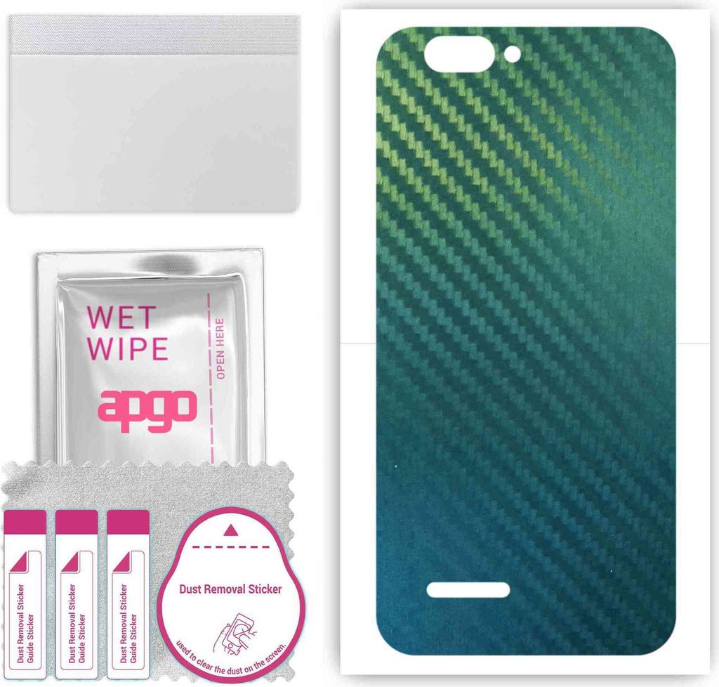 apgo Rückseite Schutzfolie, Skin, kompatibel mit Sharp R1S, Hinten Displayschutzfolie aus Vinylfolie, kratzfest, einfache Montage - Kohlenstoff-Ch...