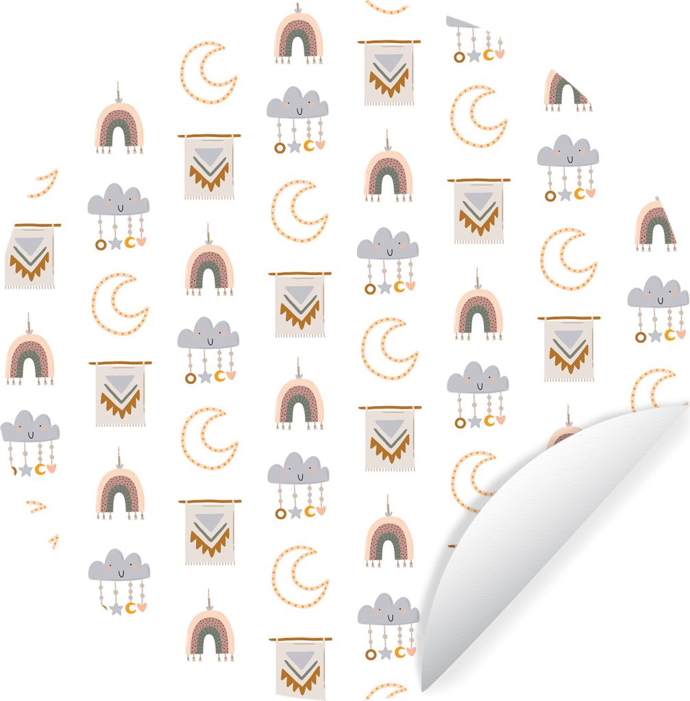 MuchoWow - Wand Kreis - Wand Bild - Foto Tapete - Selbstklebende - Wohnzimmerdekoration - Wand Dekoration - Kinderzimmer