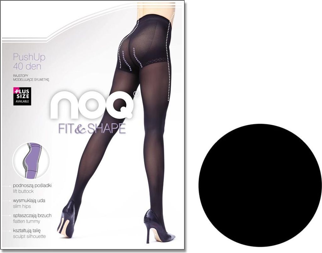 Modellierstrumpfhose 40 den PUSH UP 3 Nero