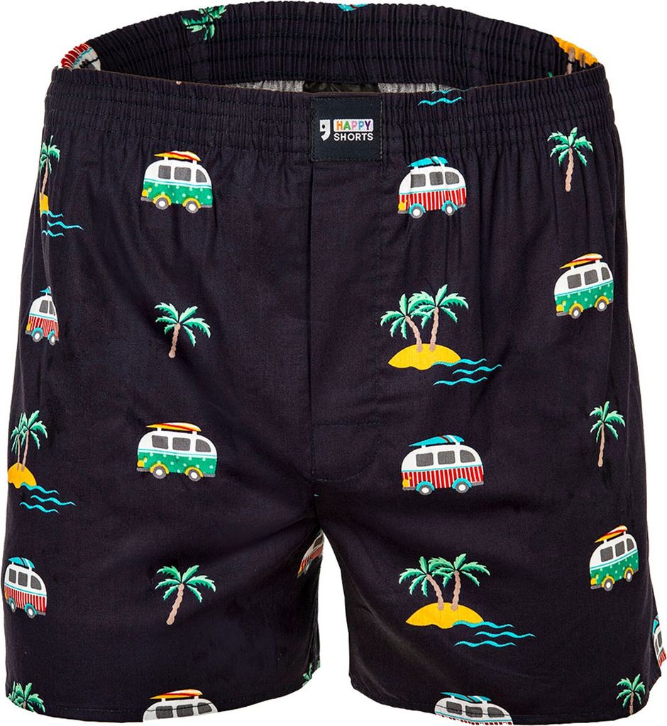 Happy Shorts Herren american Boxer Boxershorts Shorts Webboxer Urlaub - Vacation, Farbe:Urlaub - Vacation, Grösse:M
