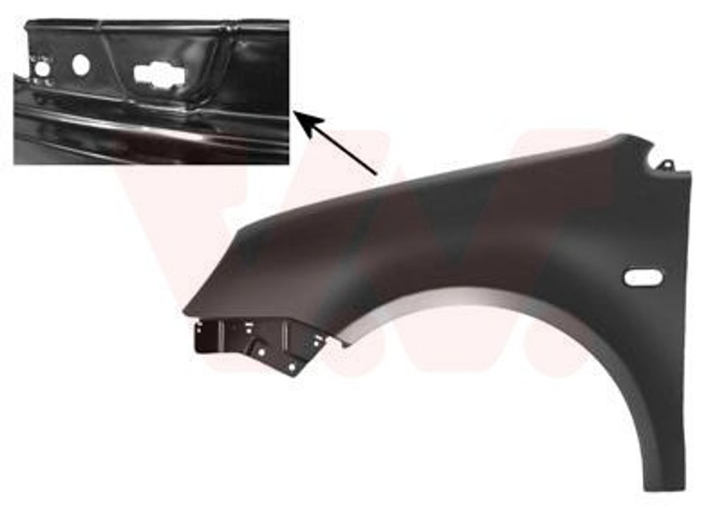 VAN WEZEL 5827655B Kotflügel Vorne Links für VW POLO (9N) Polo Limousine (9A4, 9A2, 9N2, 9A6)