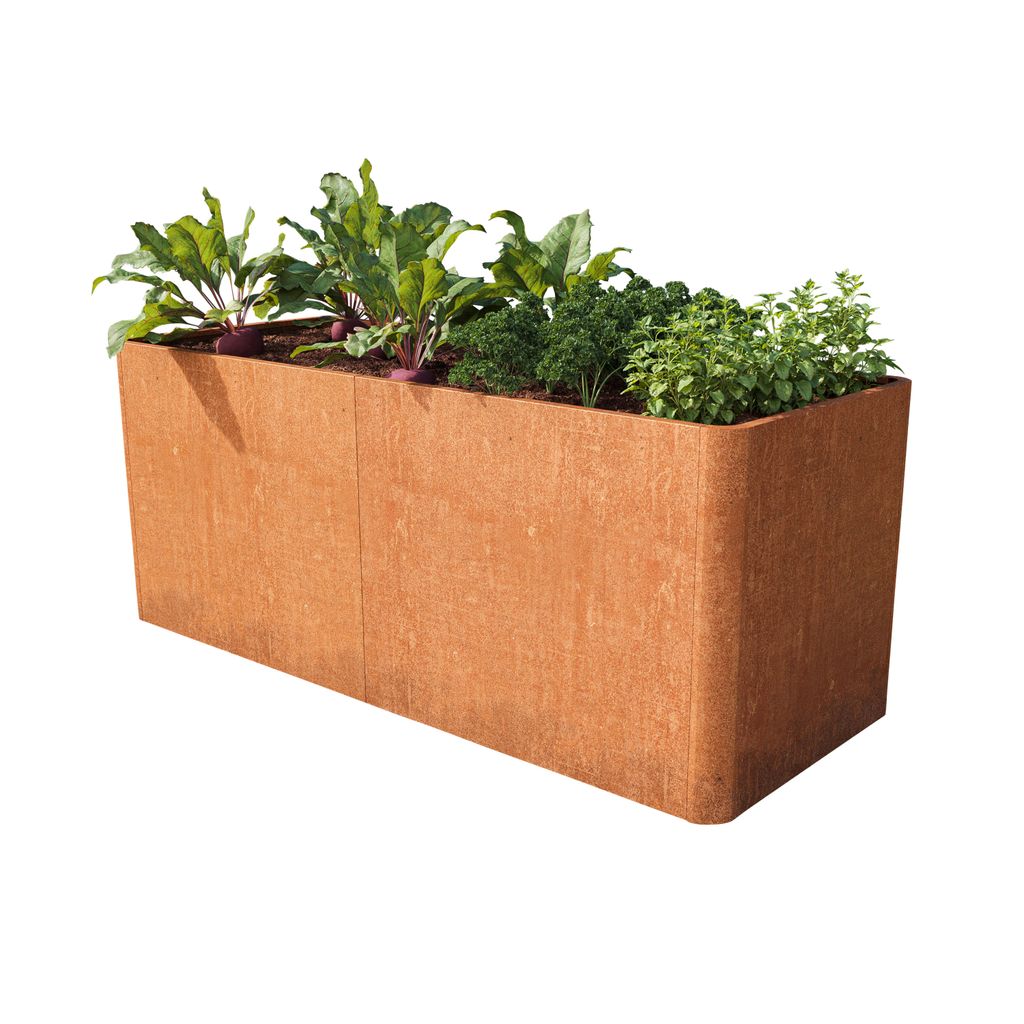 PRIMEYARD Cortenstahl Hochbeet Mario 200x80x60 cm, Rost-Optik