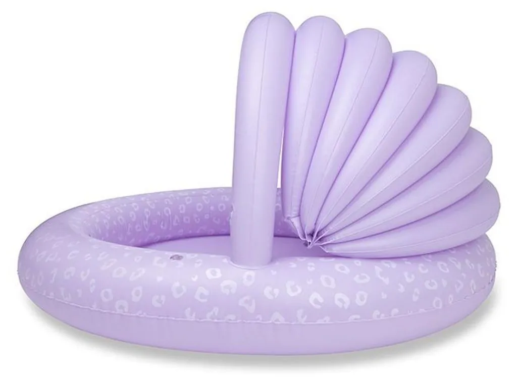 Piscine gonflable pour bébé 100 cm avec pare-soleil imprimé léopard - 7