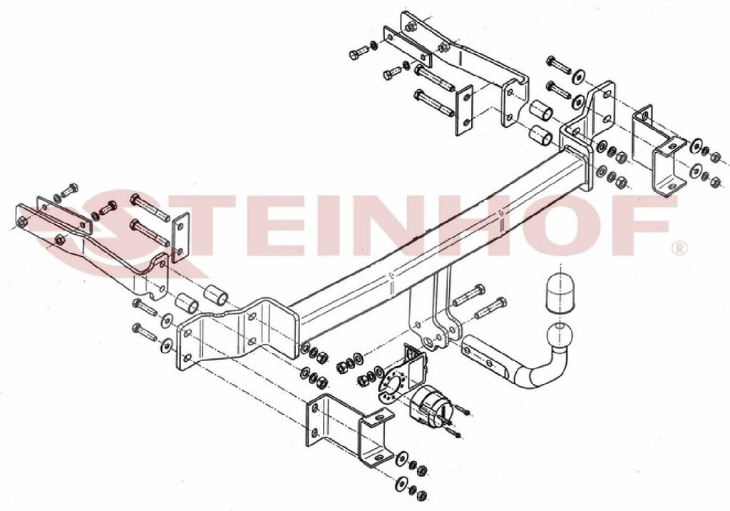 Z547104 Anhängerkupplung passend für MERCEDES S 211 2003-09/2009 starr