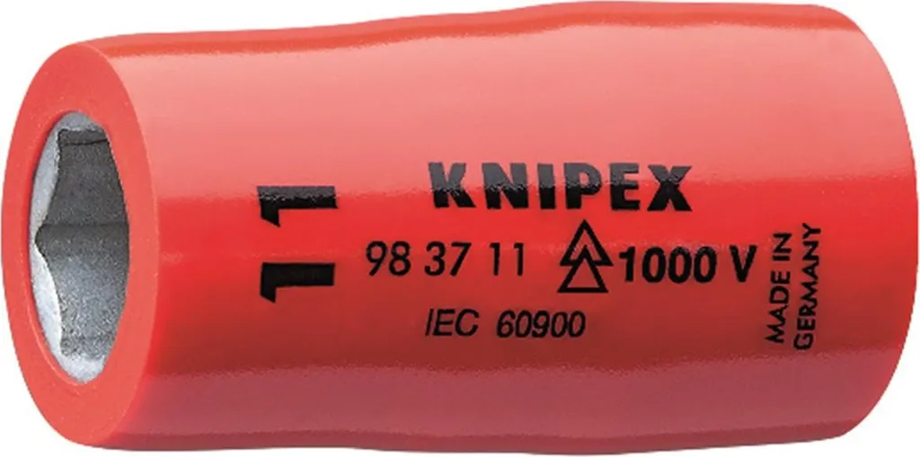 Douille 98 37 11 KNIPEX isolée 1000V pour vis hexagonale 11 mm 3/8"