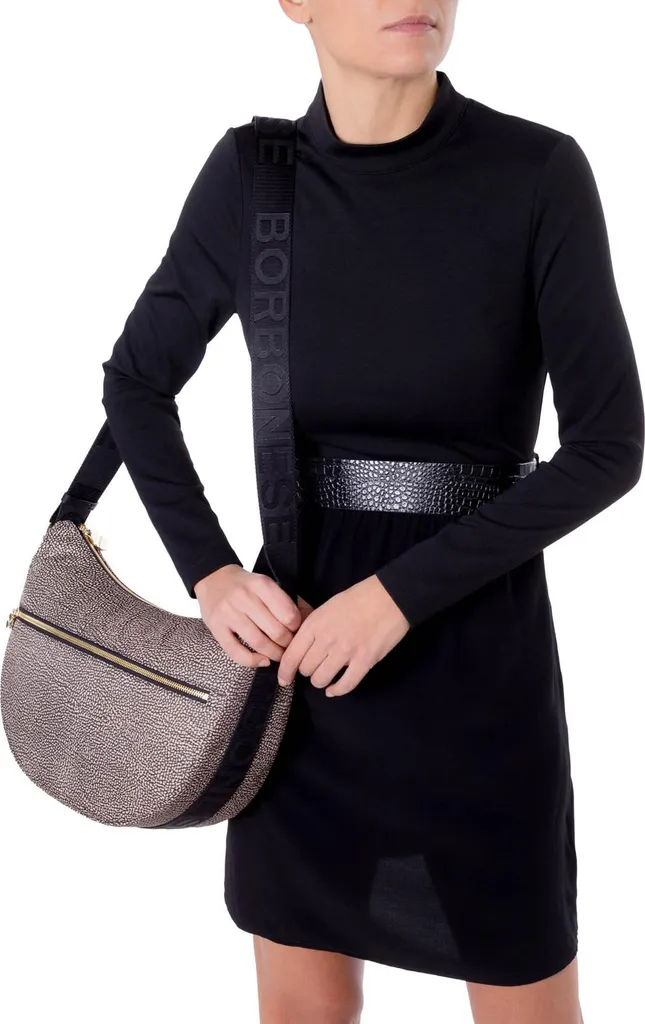 Sac Luna Bag Borbonese S Imprimé OP avec Bandoulière Logotée Réglable