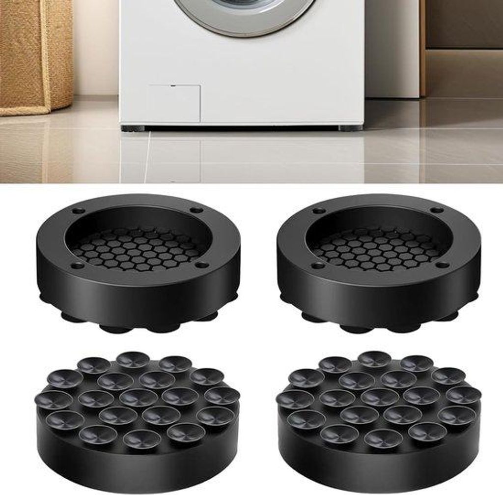 Geländefestiger für Waschmaschine und Trockner - Anti-Vibration-Matte - Dicke Anti-Slip-Matte für Waschmaschine und Trockner - Trillingsdämpfer...
