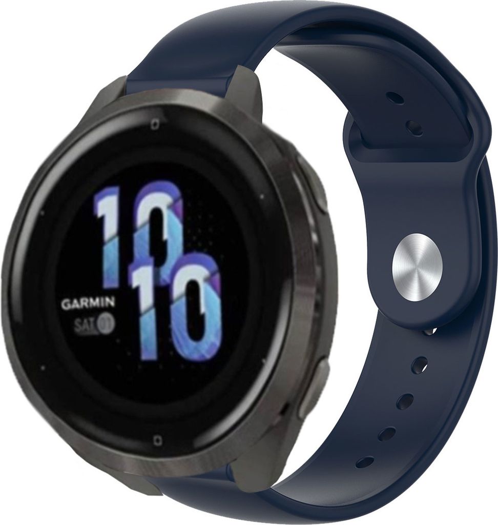 Strap-it Garmin Venu 2s 40mm Sportarmband (Dunkelblau)