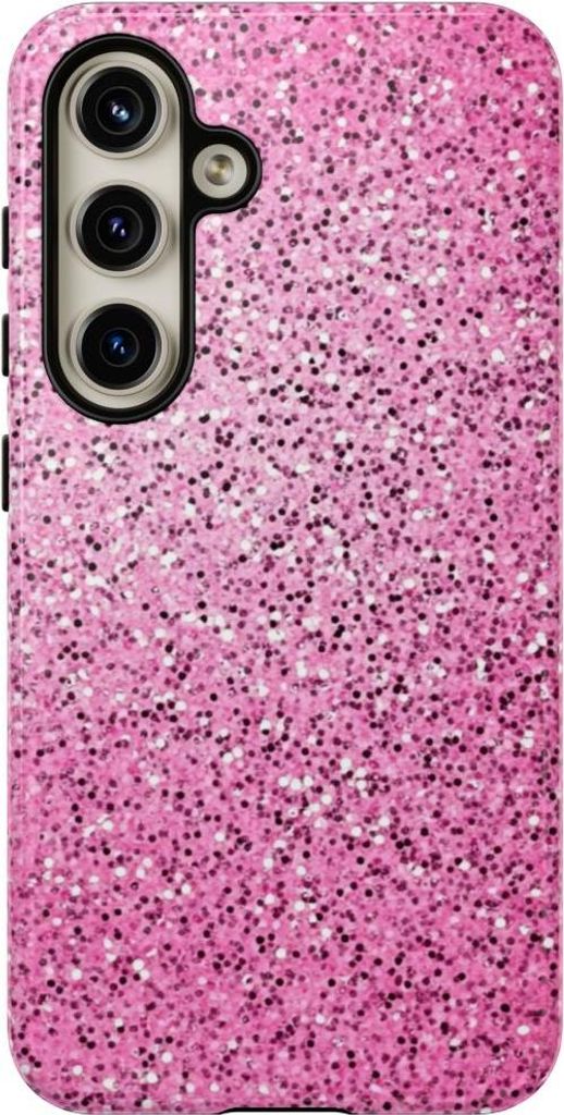 Glitzerndes Pink mit funkelndem Design – Hülle Kompatibel mit Samsung Galaxy S24