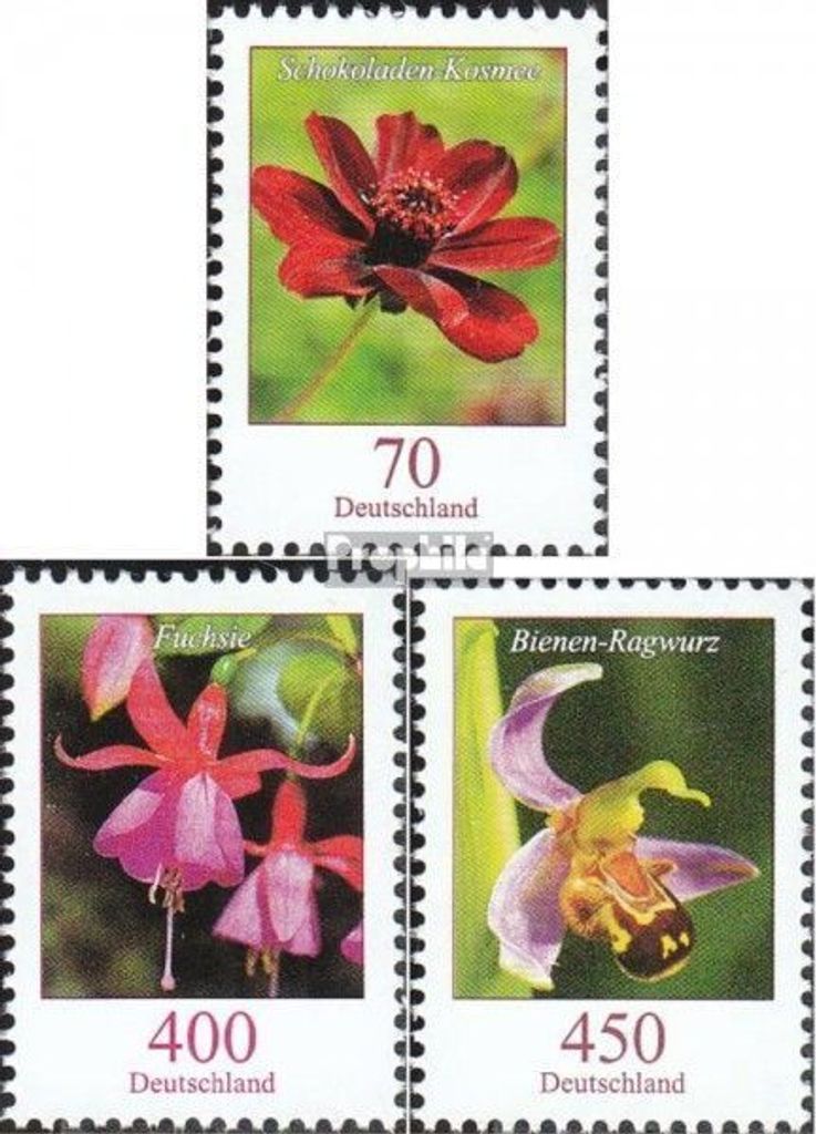 Briefmarken BRD (BR.Deutschland) 2015 Mi 3189-3191 (kompl.Ausg.) postfrisch Freimarke: Blumen