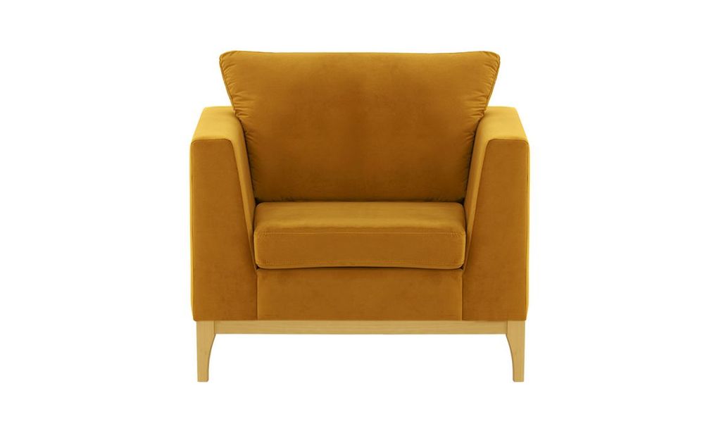SLF24 - Sessel Gosena Wood - Senf - Velluto 8