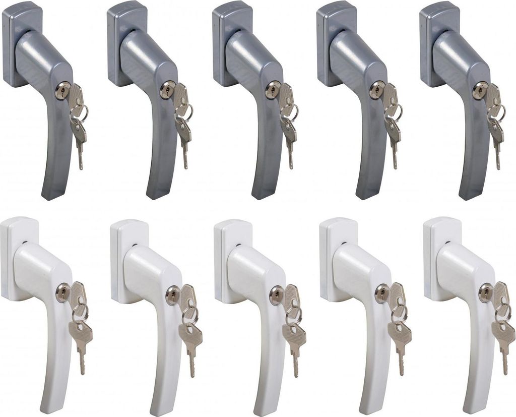 5x Fenstergriff abschließbar Sicherheitsfenstergriff Produktbild 