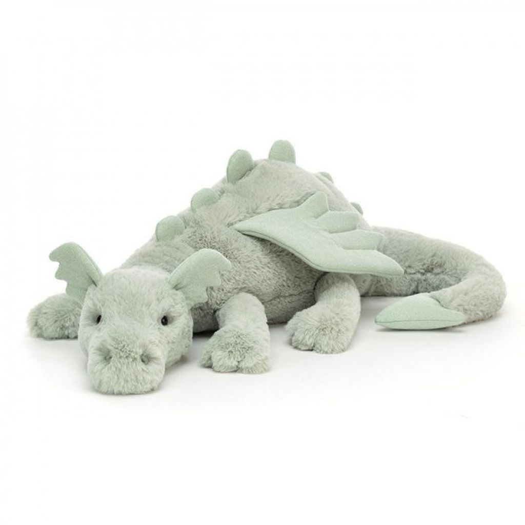 Drachen Kuscheltier 70cm – Plüsch Drache Kissen – Grün Produktbild 