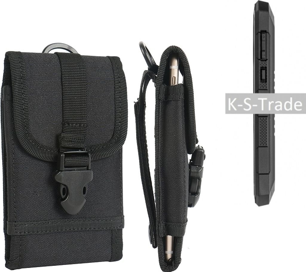 K-S-Trade Handyhülle kompatibel mit Cyrus CS 24 Gürteltasche Holster Handytasche Gürtel Tasche Schutzhülle Robuste Handy Schutz Hülle Tasche