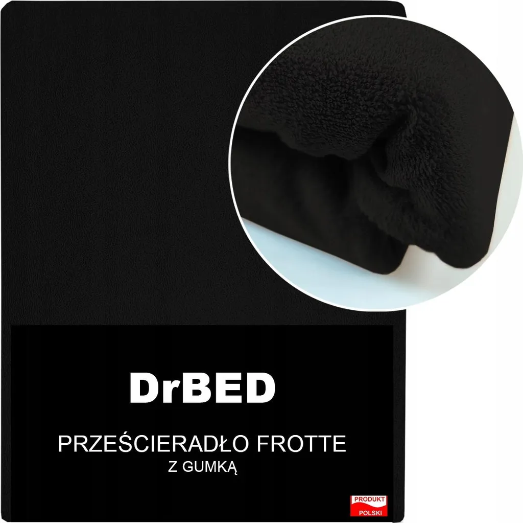 Lenzuolo Sotto con Angoli 180x200 Terry Nero | Morbidezza Polish