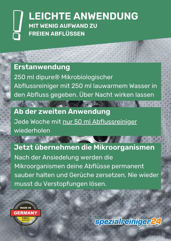 dipure Mikrobiologischer Abflussreiniger 1 Liter Flasche