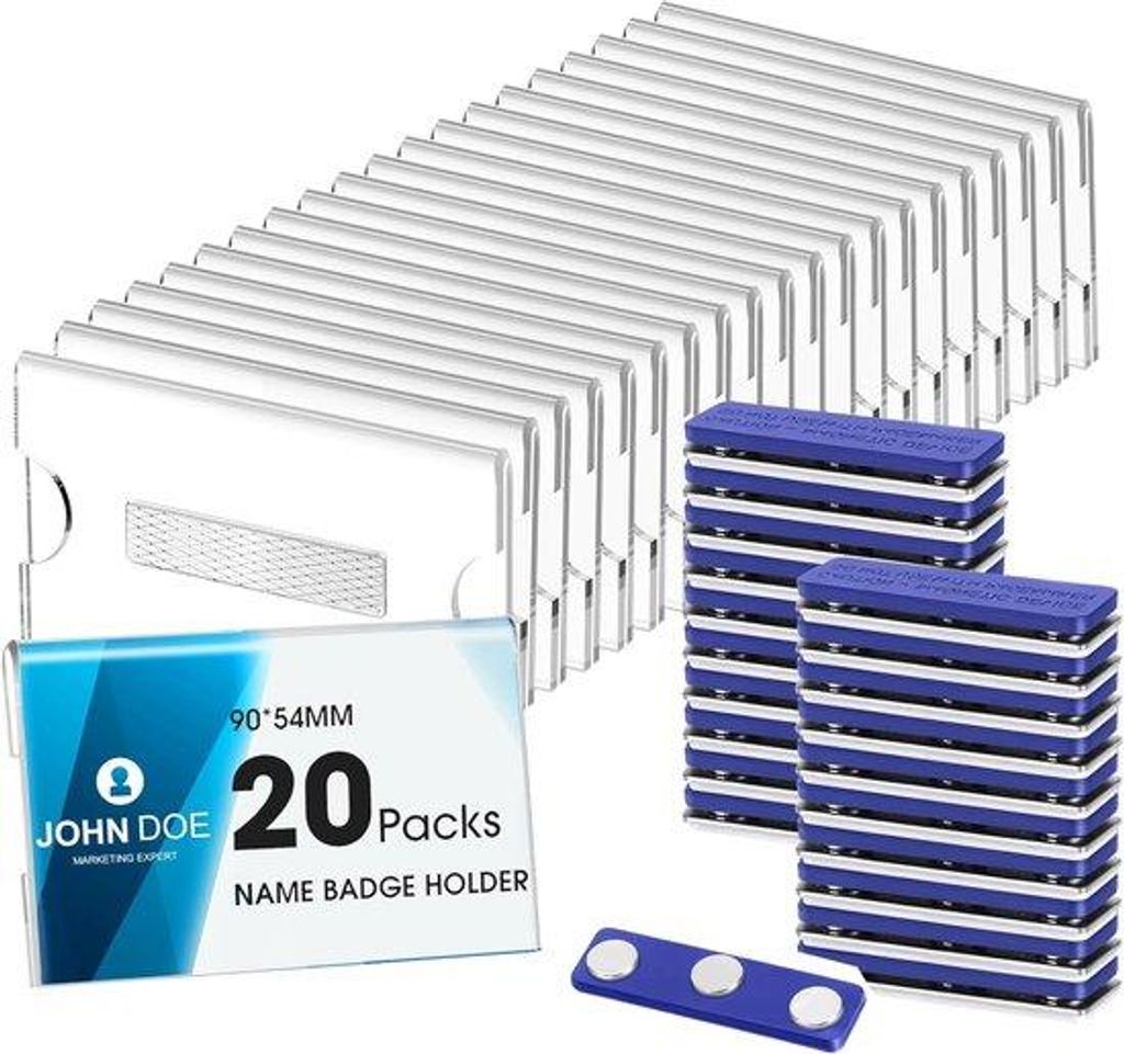 Magnetické štítky – 20 kusů – 90 x 54 mm – na oblečení Obrázek produktu 