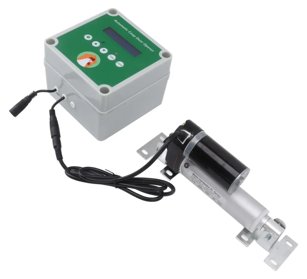 Solution automatisation poulailler : kit moteur complet avec capteur et vérin