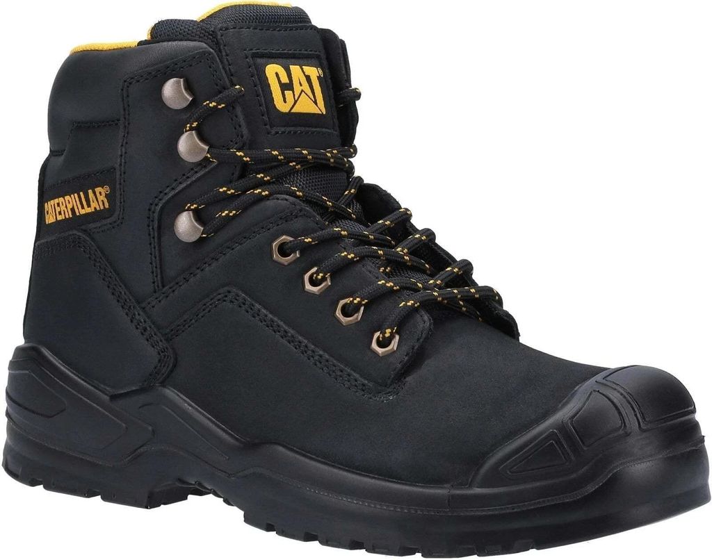 Caterpillar Striver Bump Schwarz Arbeitsschuhe Sicherheitsstiefel Stahlkappe S3 Gr. 42