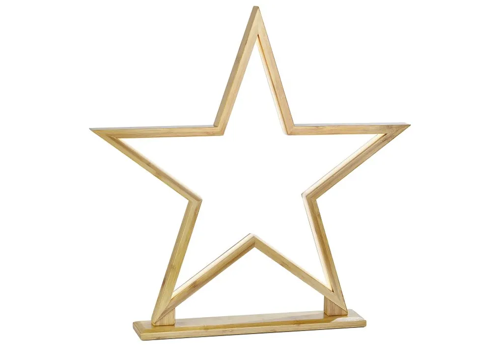 Petite Étoile sur Pied Bobo Bambou Ø32cm - Finir avec la Lumière Froide