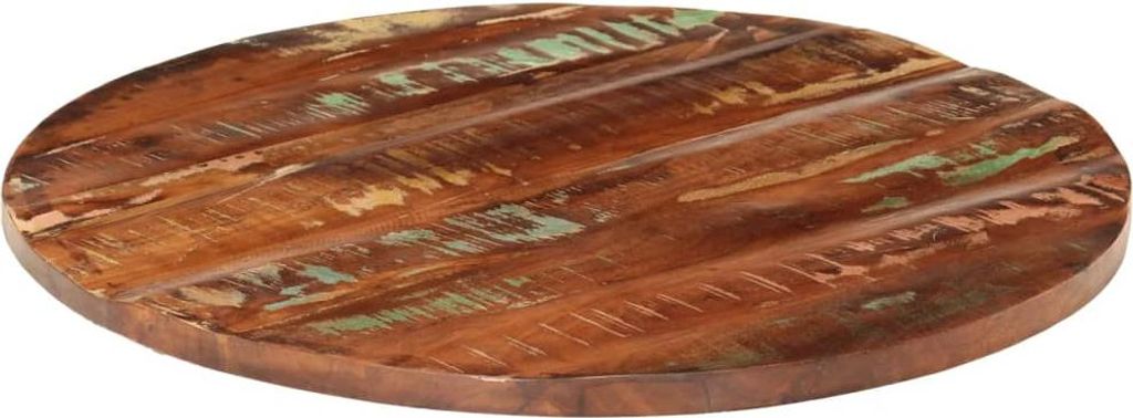 vidaXL Plateau de table Ø 90x2,5 cm Rond Vieux bois massif Image du produit 