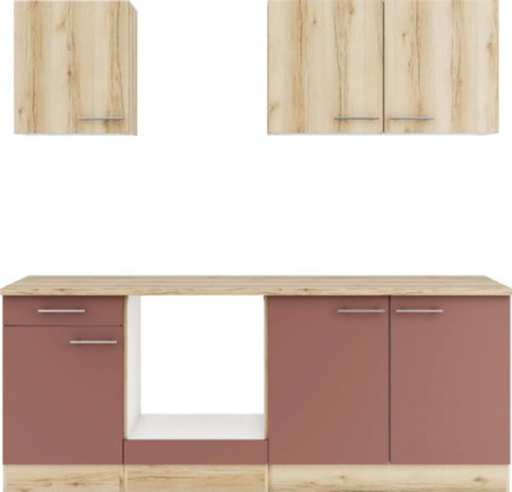 Optifit Küchenzeile ohne Geräte Livorno290/Bari407 210 cm Produktbild 