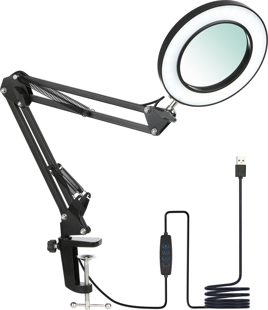 Tomshine Elastyczna, zaciskowa lampa biurkowa z 8-krotną Zdjęcie produktu 