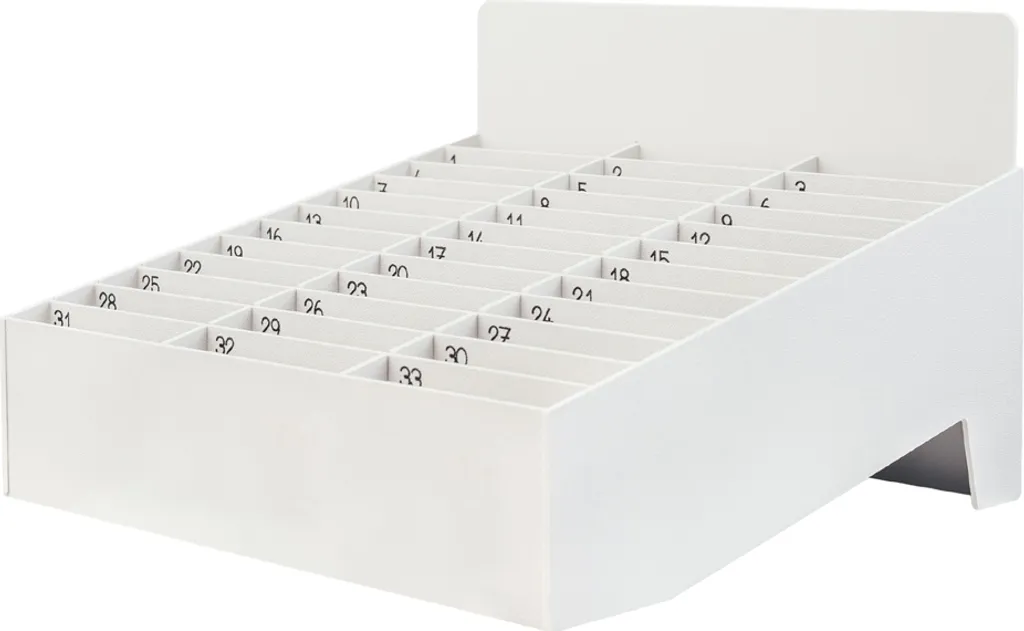 Rangement smartphone numéroté 33 cases gris pour bureau et école