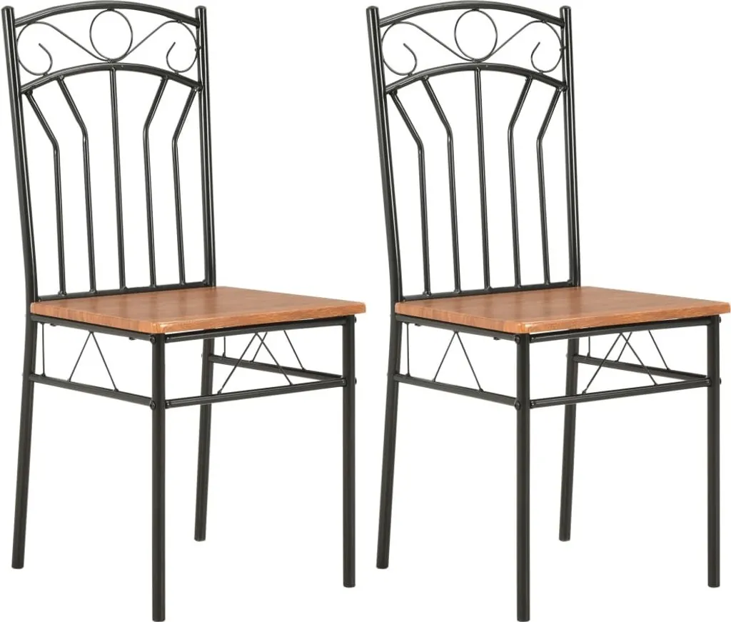 Miglior Prezzo Set 2 Sedie MDF Marrone The Living Store online
