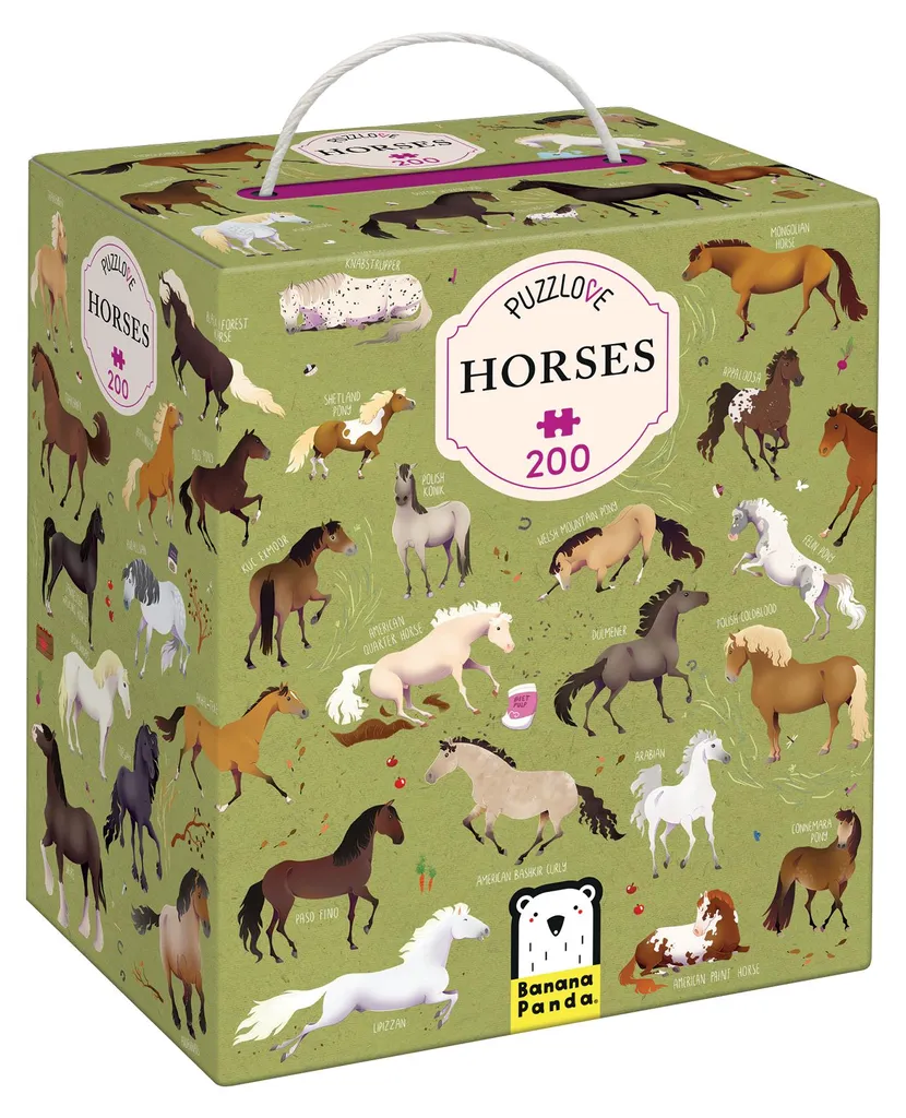 Occupez vos enfants avec le Puzzle Chevaux Puzzlove de 200 pièces durable