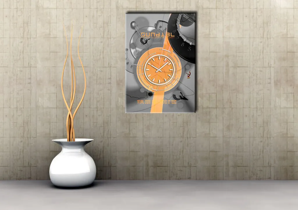 Horloge de bureau design Dixtime 3862 - Format XL 50x70cm en Alu