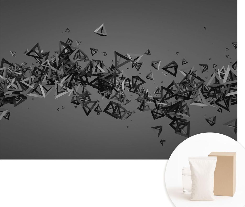 Fototapete - Wandbilder für Wohnzimmer - 104x70 cm - Dekorative Wandfolie - Modernes Design für Wanddekoration - Tapeten für Innenräume - Geome...