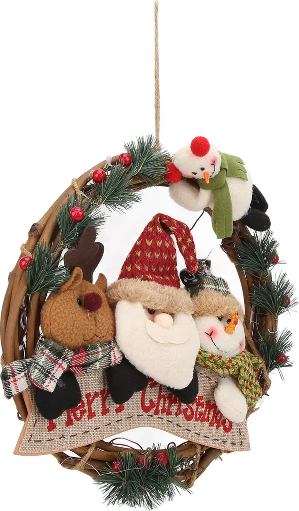Couronne de Noël pour décoration façade maison écologique et durable