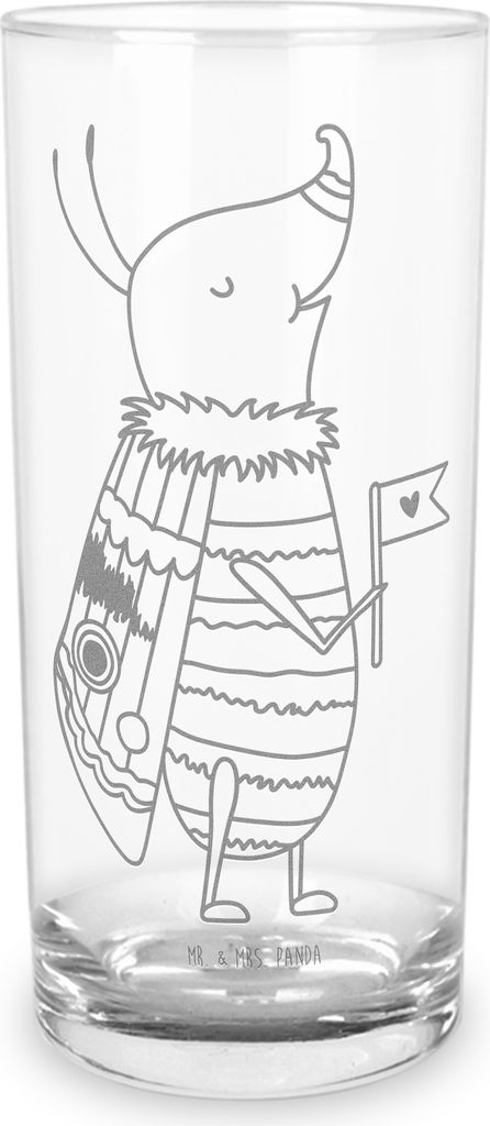 Mr. & Mrs. Panda Cocktailglas Nachtfalter Fähnchen 200 ml - Transparent - Geschenk, Spruch Lustig, Käfer, Witzig, Tumbler, Lustige Sprüche, Trin...