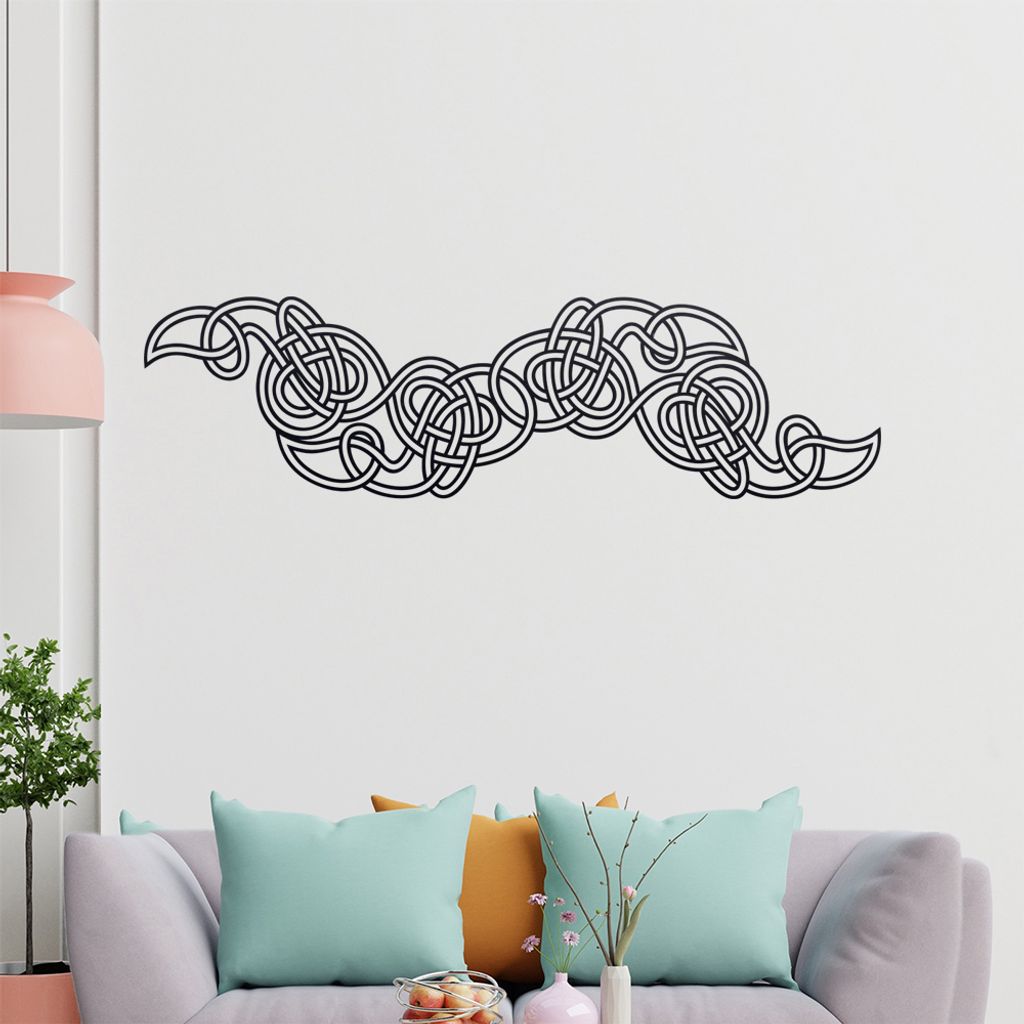 keltischer Knoten - Knotenmuster Wandtattoo in 6 Größen - Wandaufkleber Wall Sticker - Dekoration, Küche, Wohnzimmer, Schlafzimmer, Badezimmer