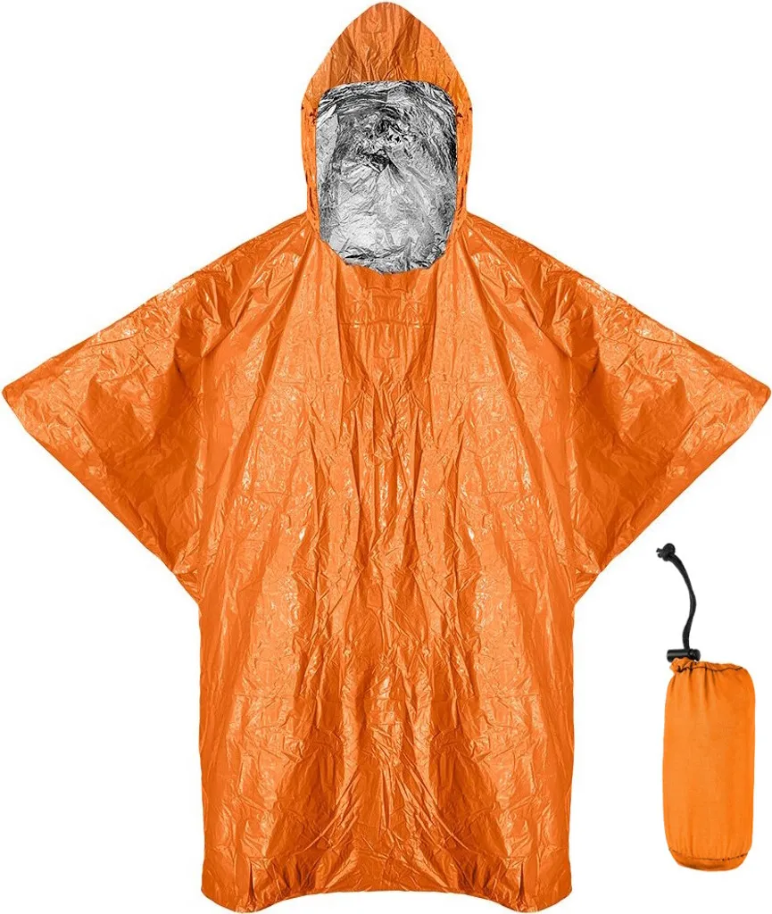 Poncho de pluie thermique CNRC NEO - Idéal pour randonnée et extérieur