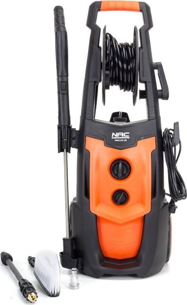NAC PWE220-LN, Hochdruckreiniger de 2200W, Schwarz, ideal für die Reinigung de großer Flächen, leistungsstark und langlebig.