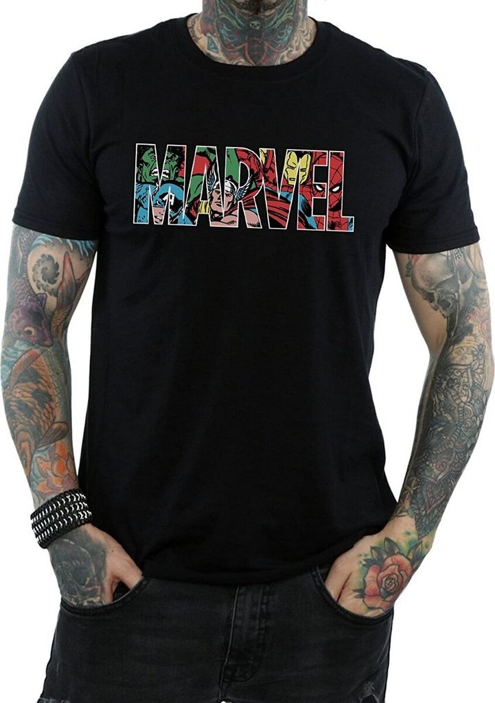 Marvel Comics - T-Shirt für Herren BI1555 (3XL) (Schwarz) Produktbild 